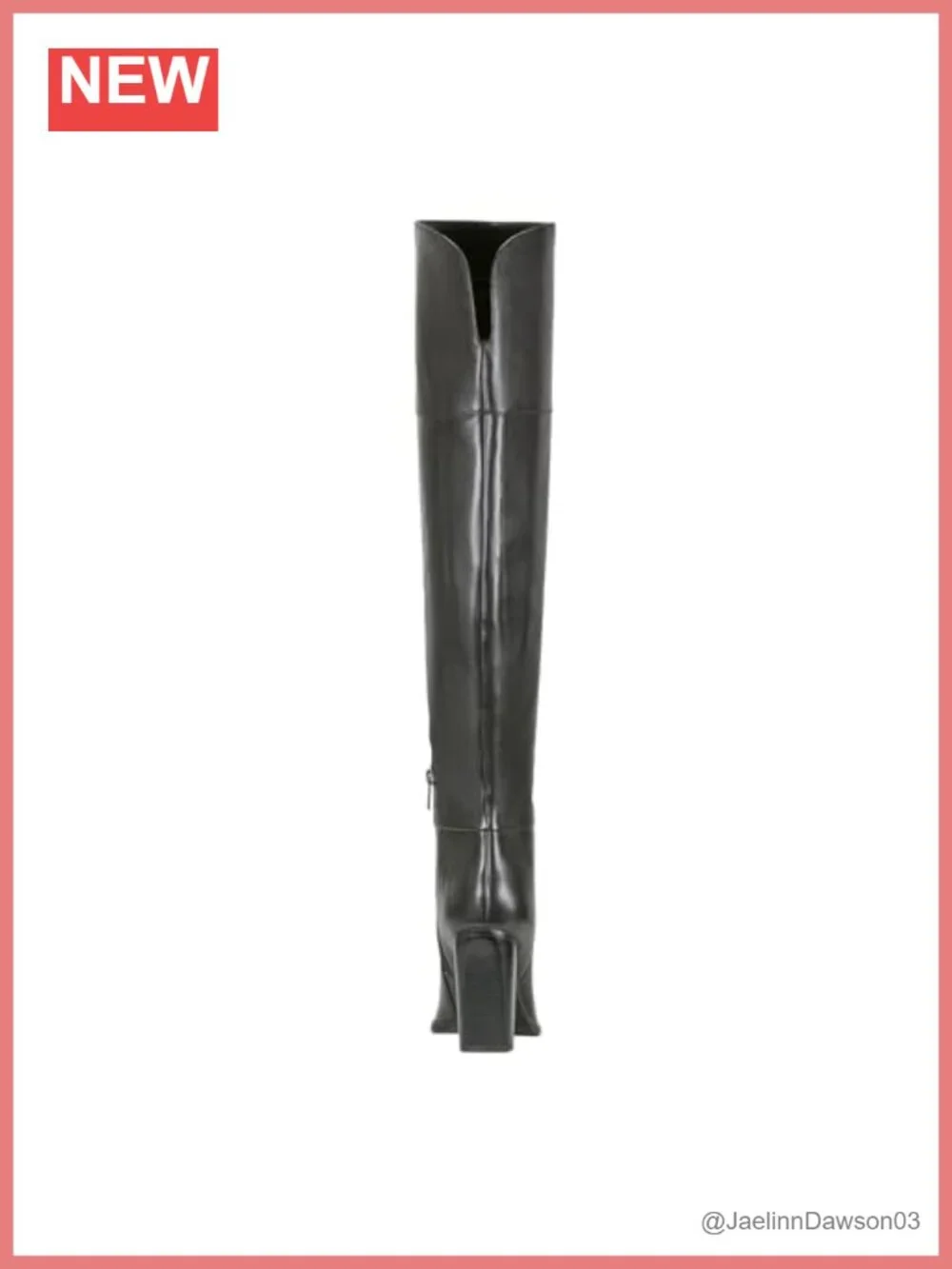 Over-the-Knee Leather Block Heel Pointed Toe Dress Boots